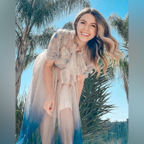 CHICWISH Size S/M - Gradient Mesh Tulle Pleated Dress - Picture 9 of 14